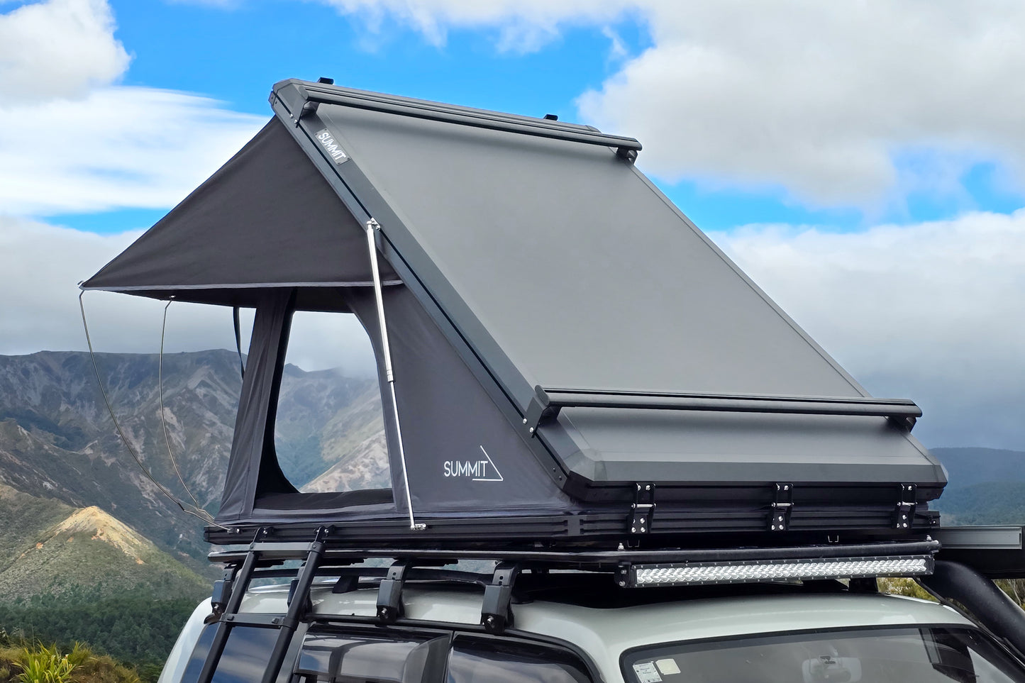 Ascent Series Roof Top Tent Open in NZ's back country