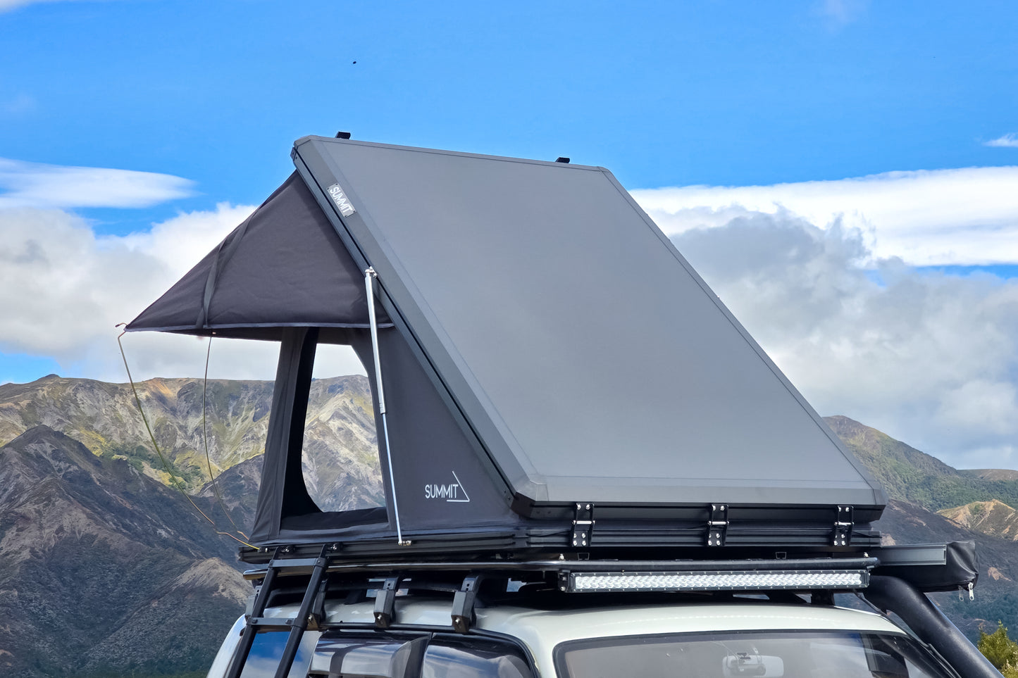 Summit Ascent Series Roof Top Tent open on mountain 2